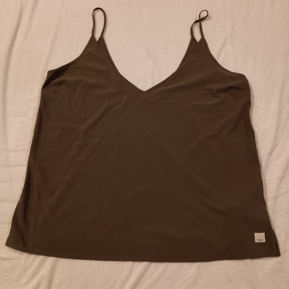 Vuori Olive Green V-Neck Tank Top